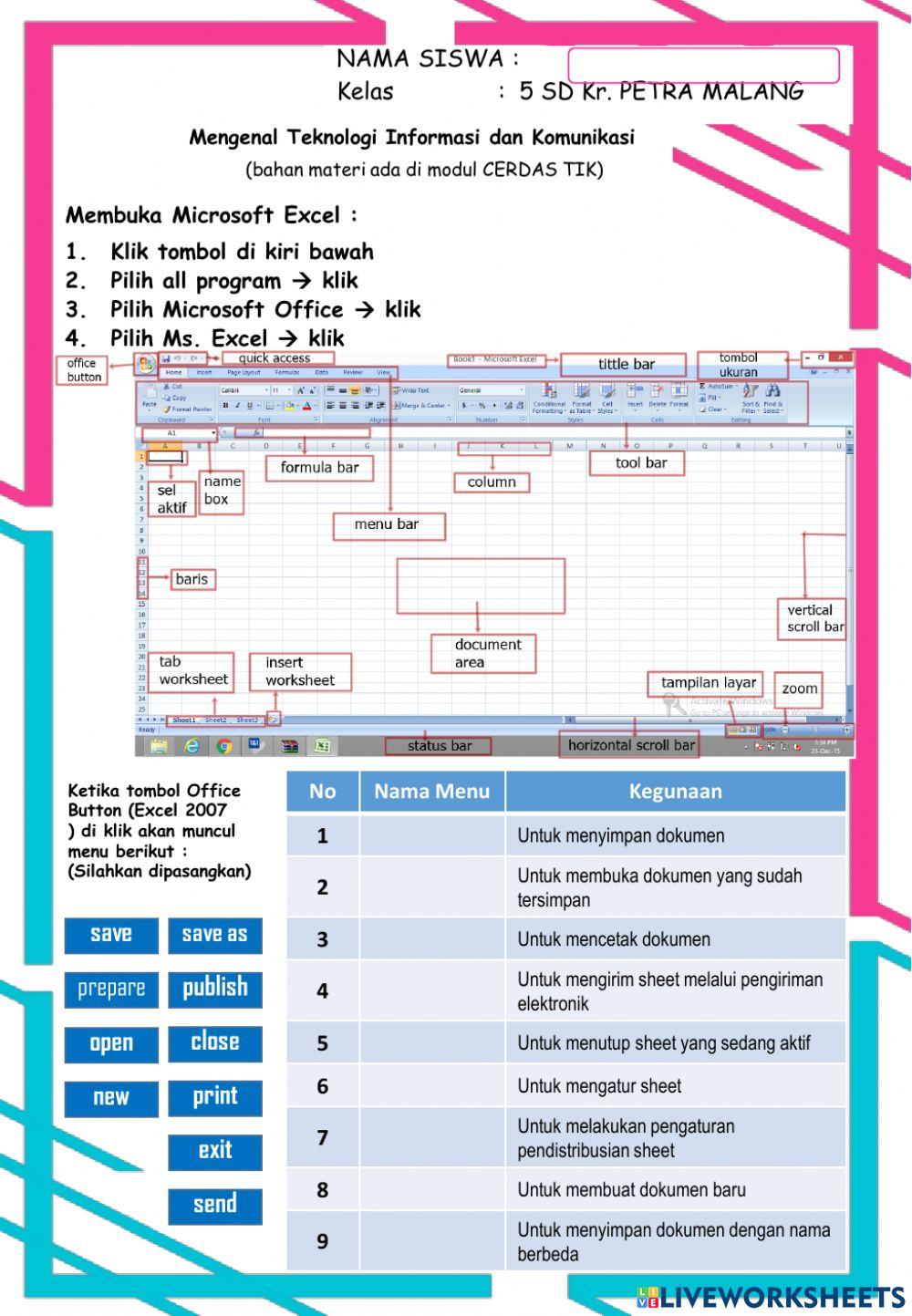 Mengenal Program Pengolah Angka-Excel