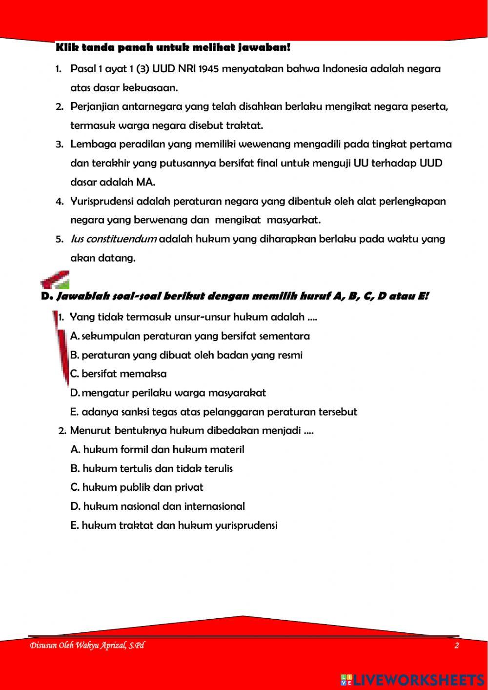 Sistem Hukum dan Peradilan Nasional