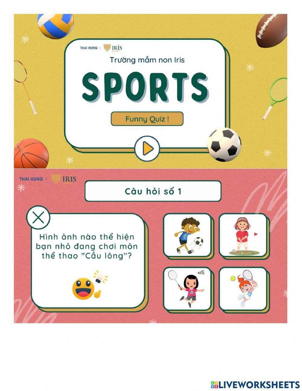 Bé với các môn thể thao