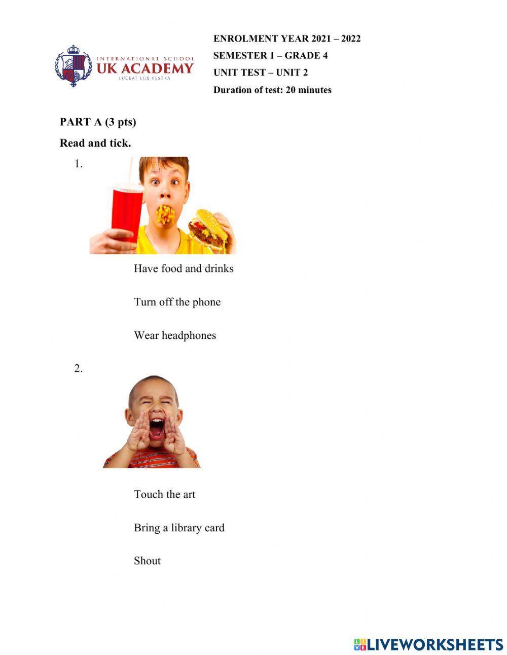 UKA.BT UNIT 2 - GRADE 4