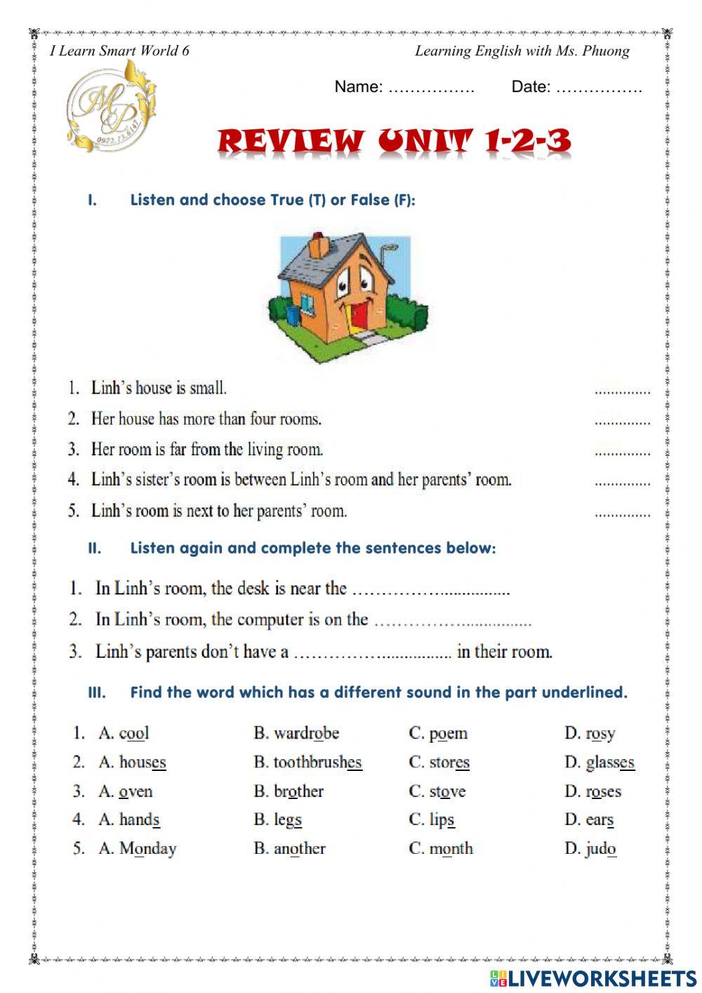 English 6 - Review 1