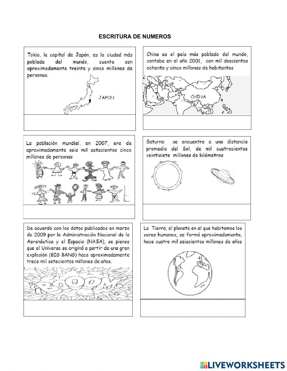 Escritura de números