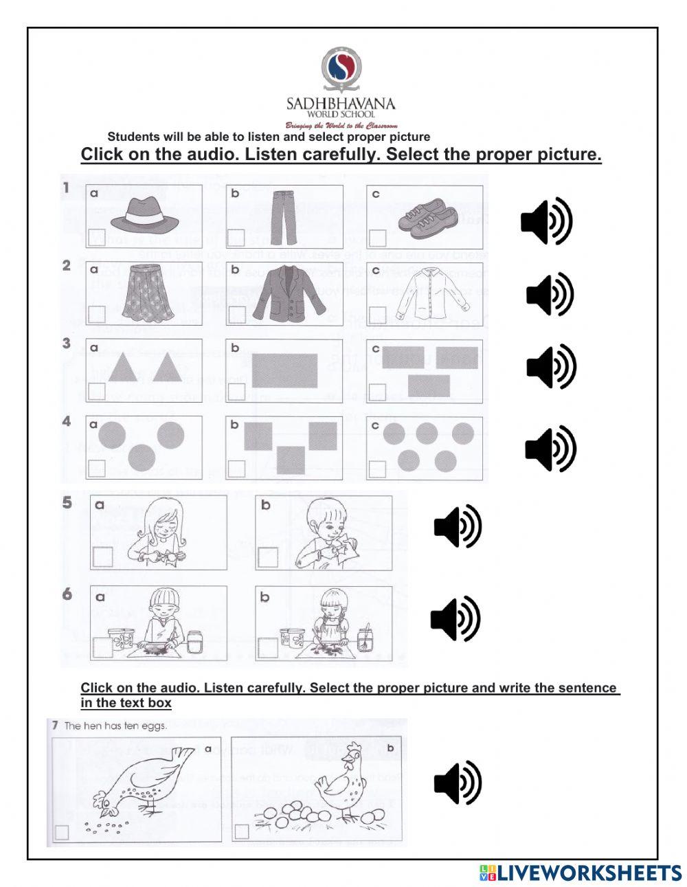 English Listening Grade 1