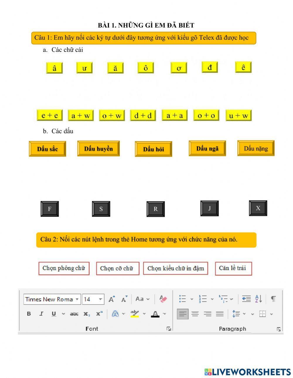 Bài 1 Những gì em đã biết