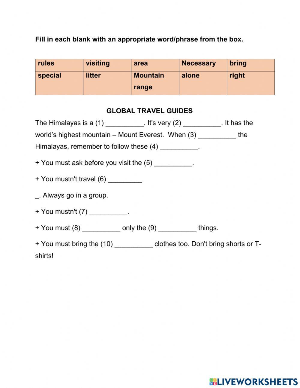 Global travel guides