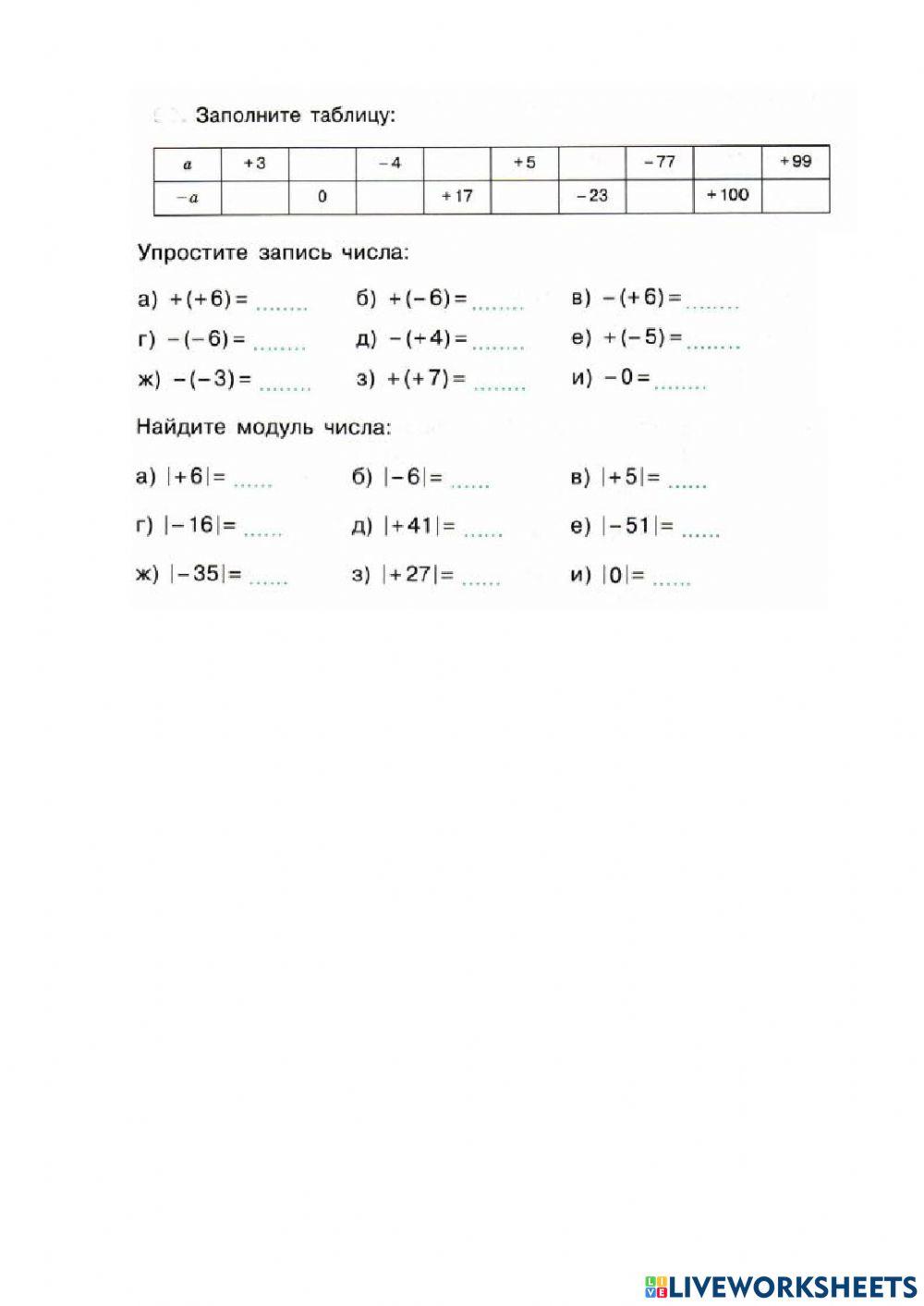 Модуль числа