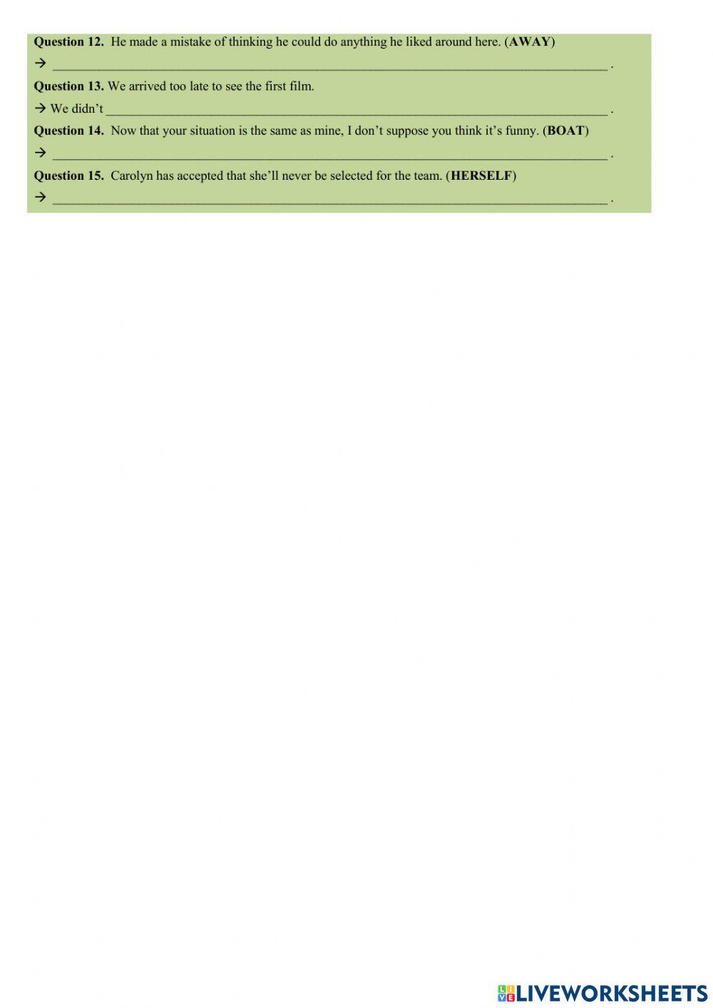 Sentence Trasformation