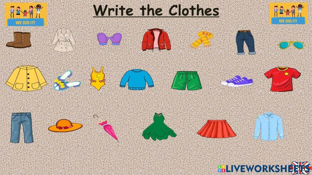 Clothes Online Exercise For Prepa Live Worksheets Clothes Online Exercise For Prepa Live Worksheets