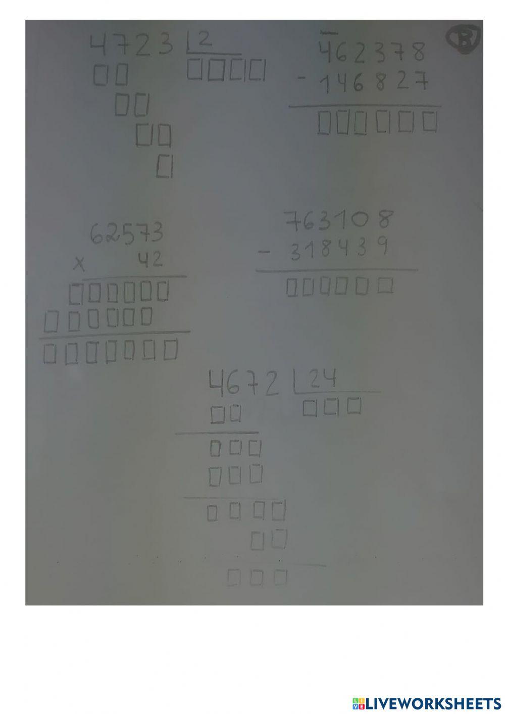 Operaciones modelo b