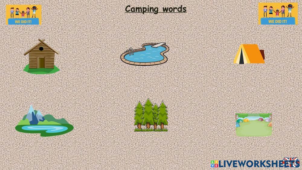 Camping words