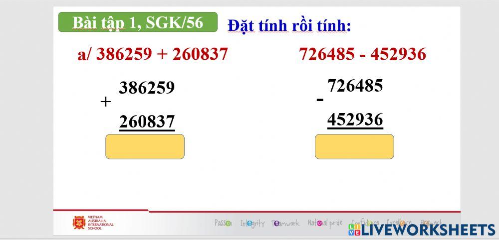 Tuần 10 - toán - thứ 3 - bài 1