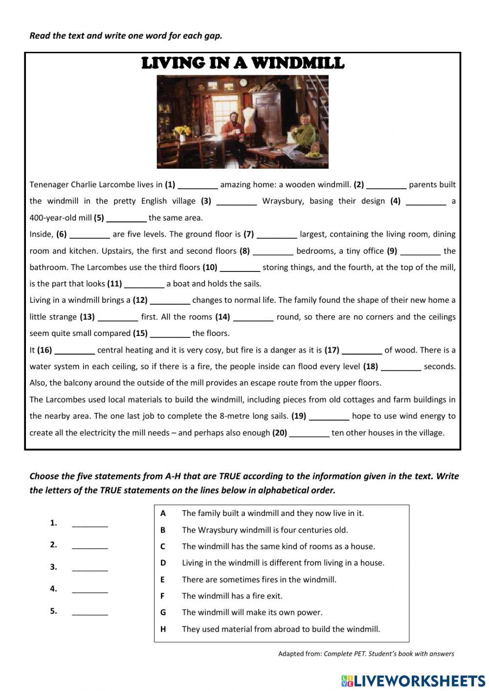 Living in a windmill