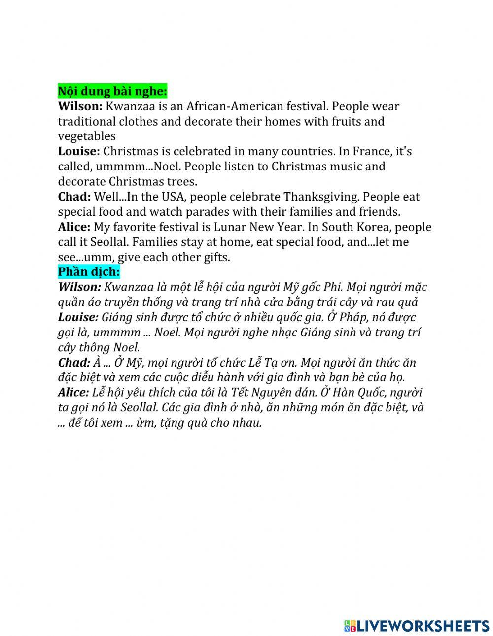 English 6 - I learn..