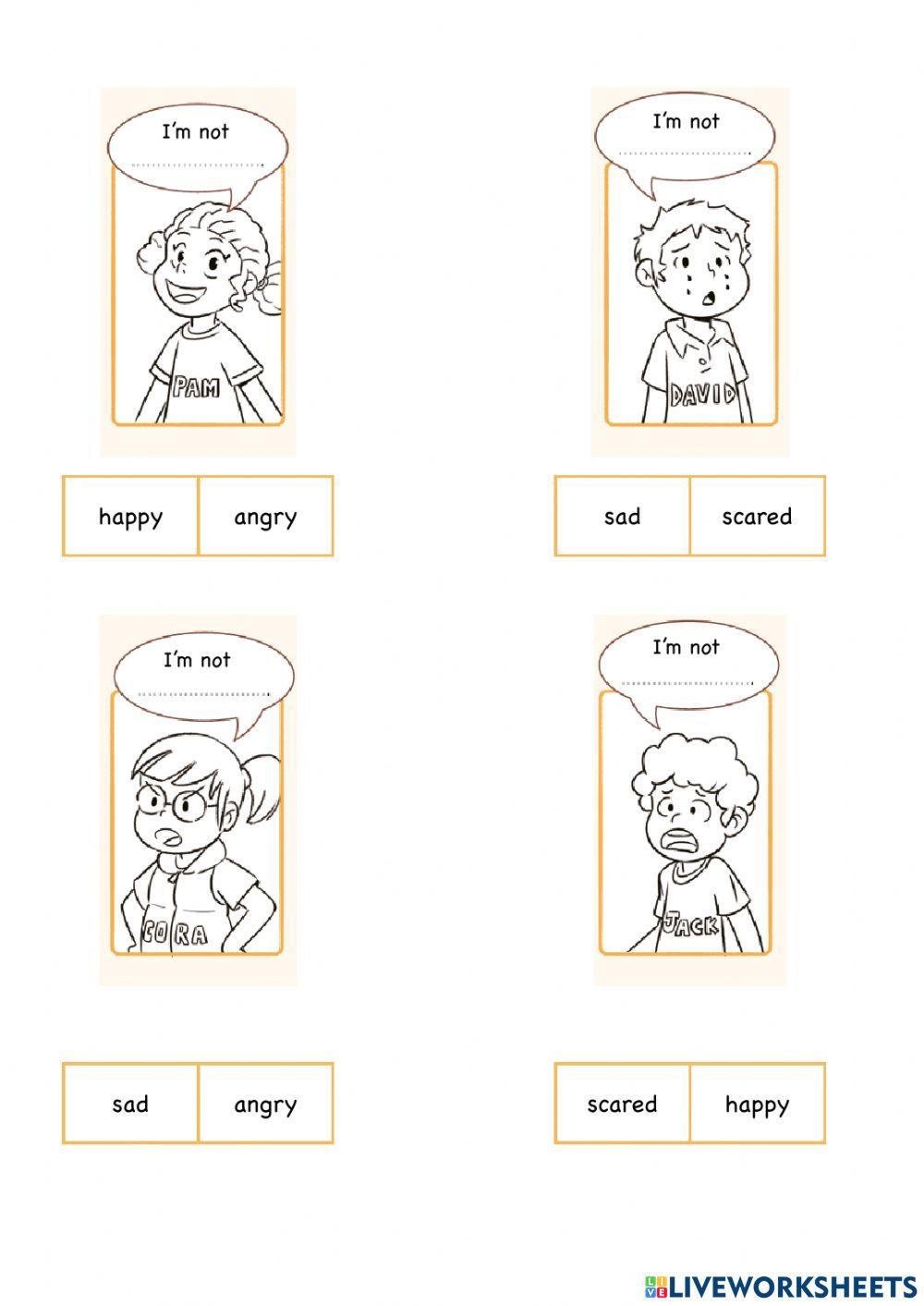 Choose the correct feeling.