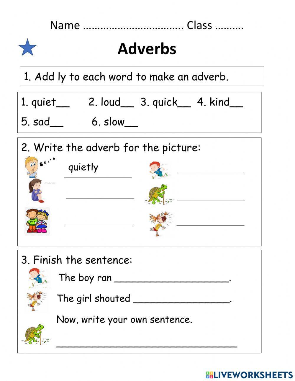 Adverbs ly - easy