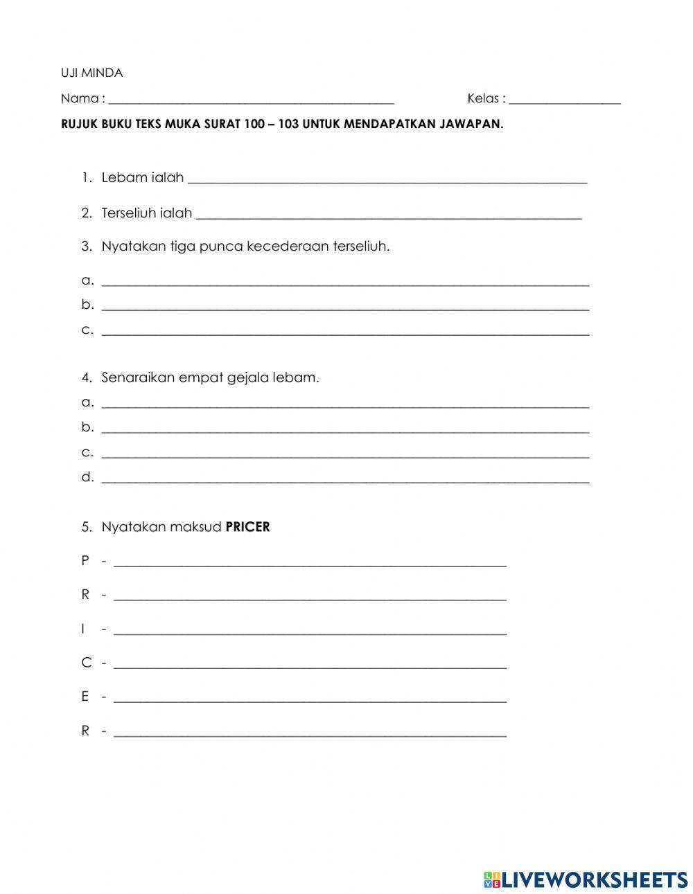 Pendidikan kesihatan tahun 4