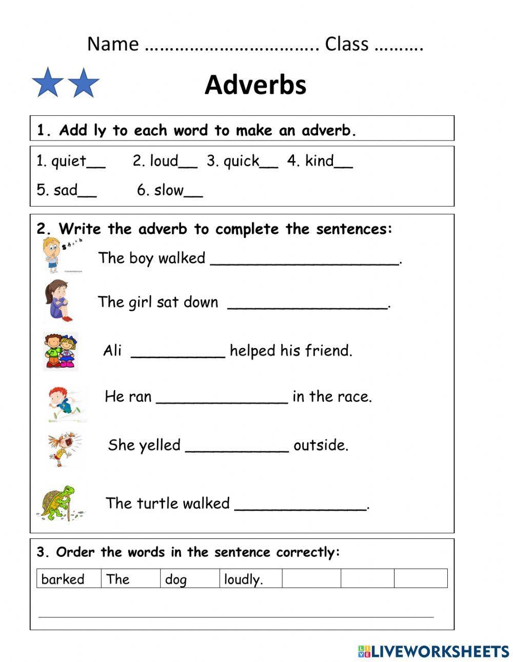 Adverb Sentence Examples With Ly Adverb Sentence Examples With Ly