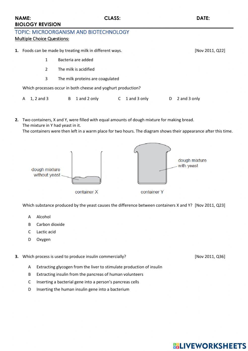 Biology - 14 Microorganism and Biotechnology