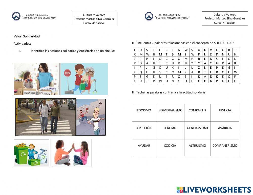 Valor de la solidaridad