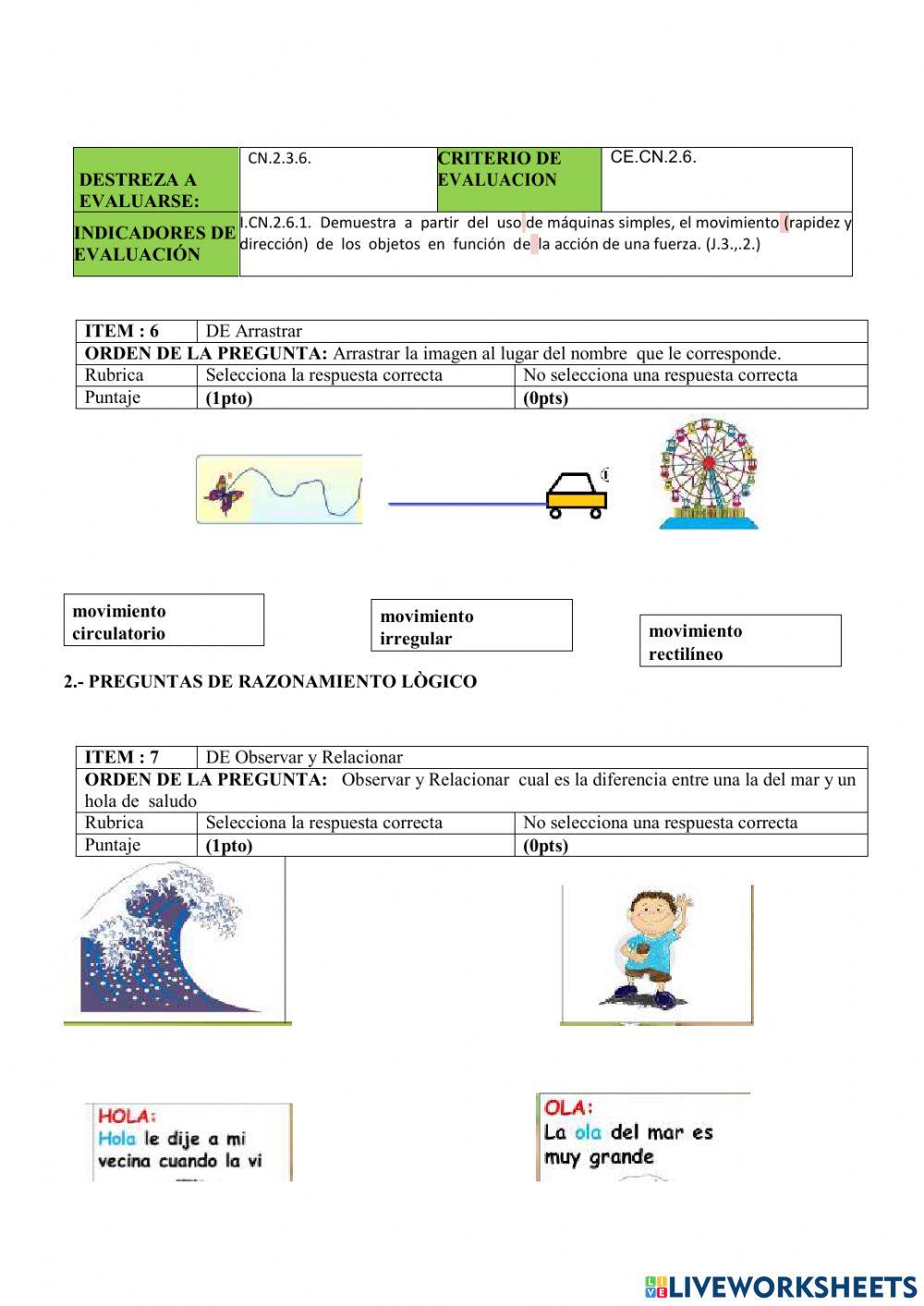 EVALUACIÓN CIENCIAS NATURALES PRIMER PARCIAL SEGUNDO QUIMESTRE 2DO-A--2021