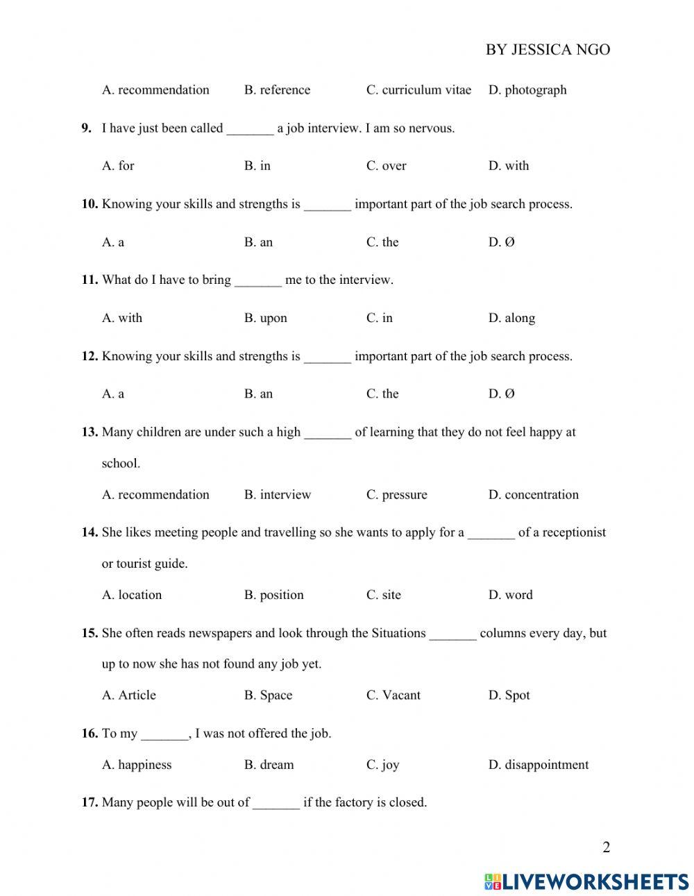Review vocabulary u6