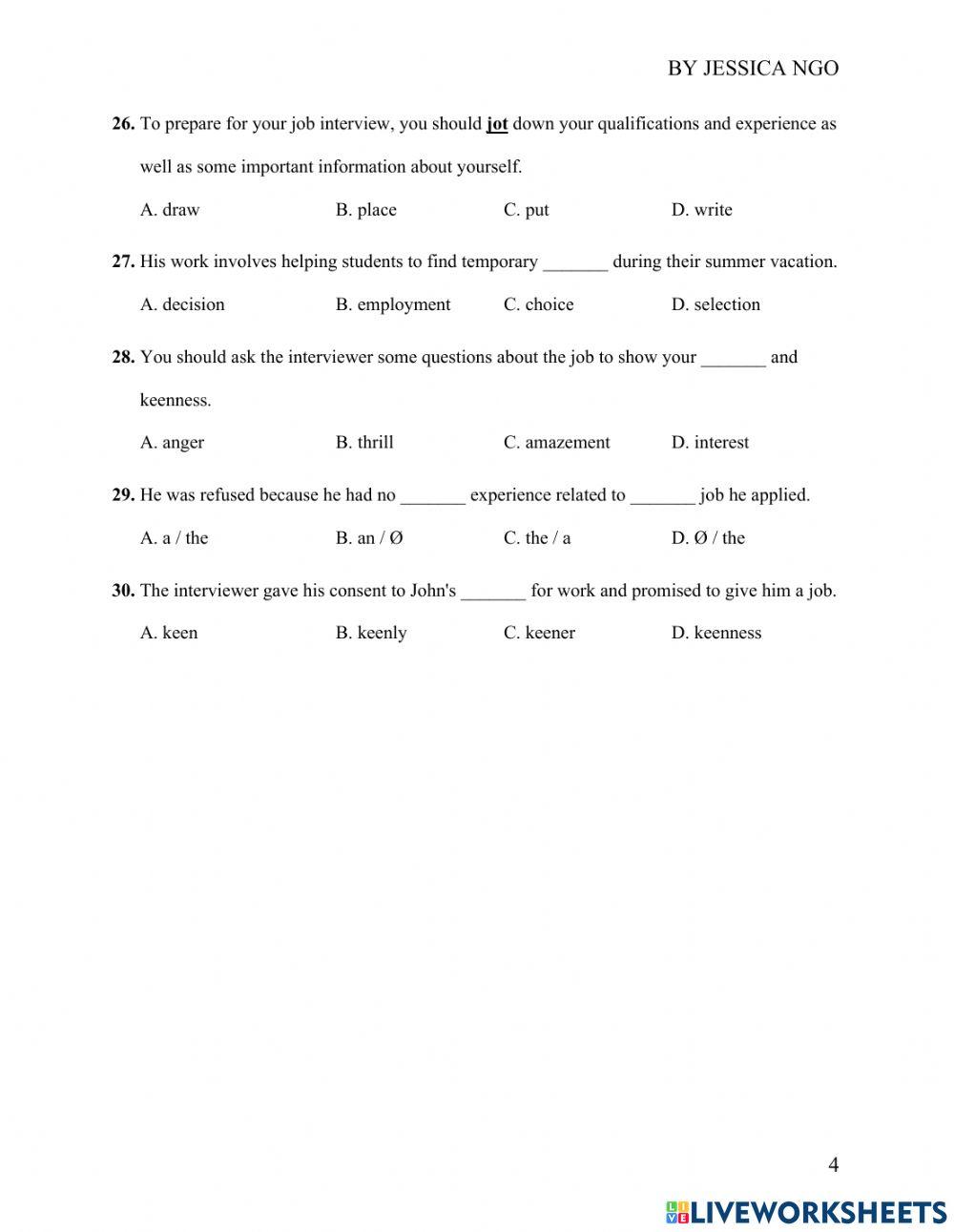 Review vocabulary u6