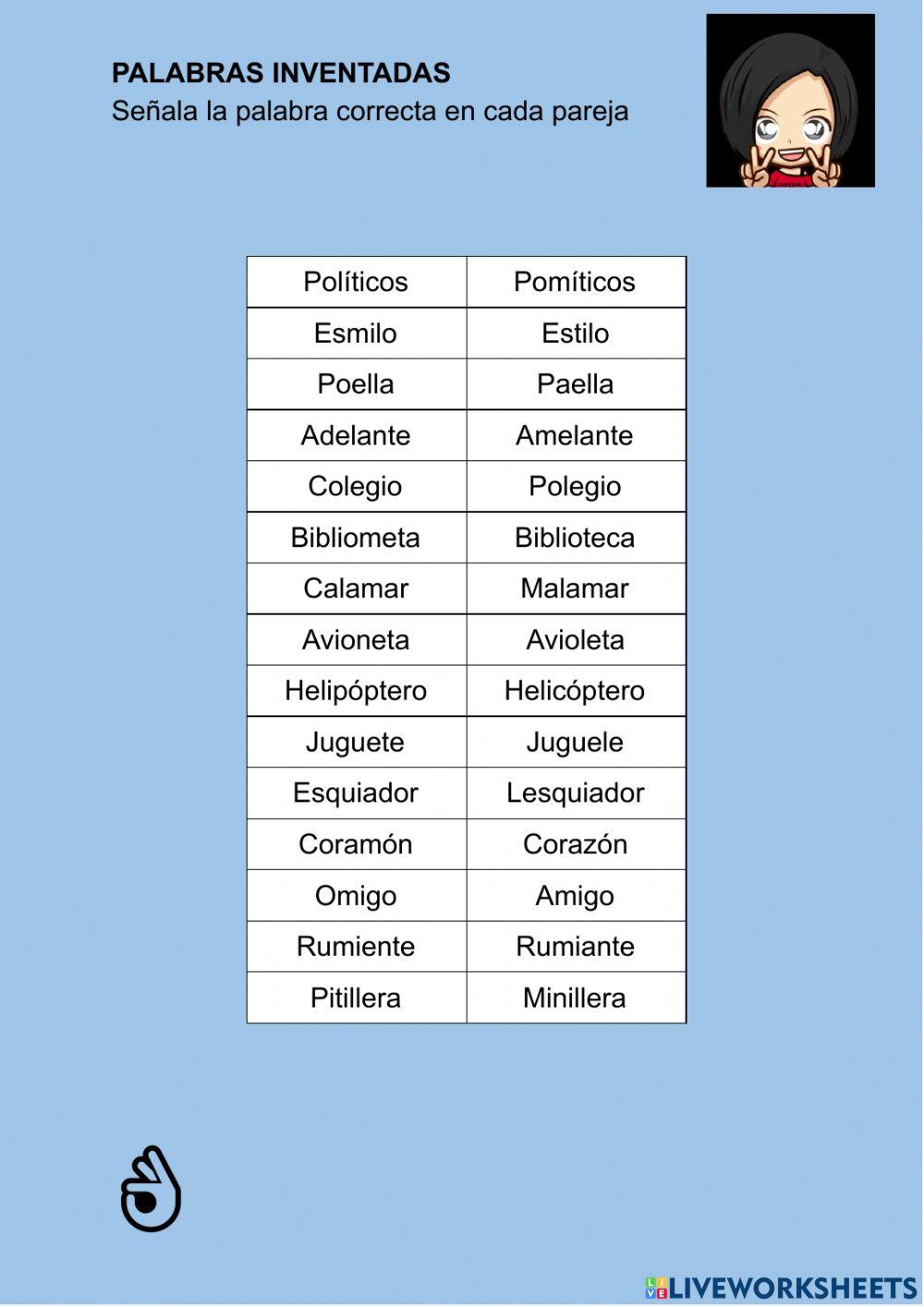 Palabras inventadas N1 05