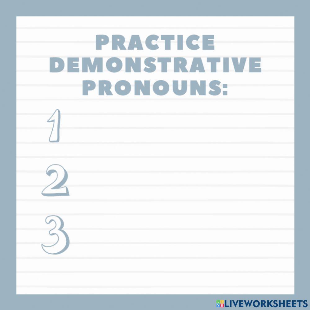 Demonstrative pronouns