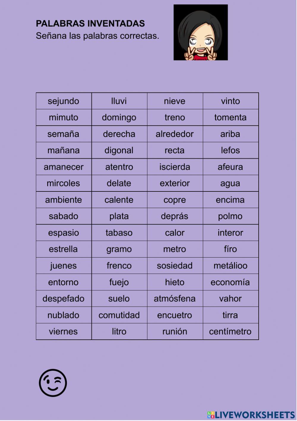 Palabras inventadas N3 05