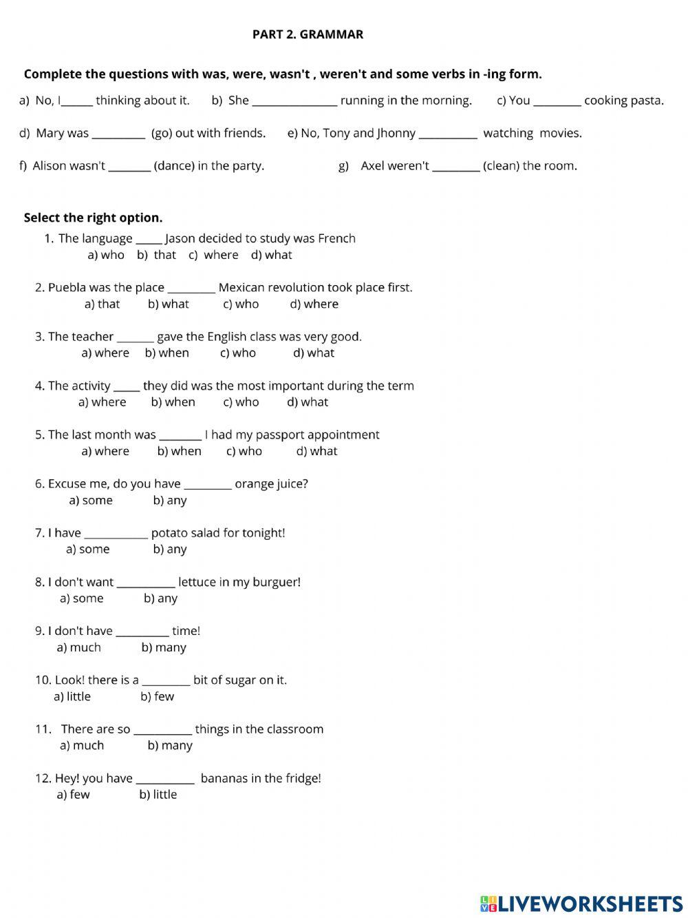 Examen trimestral b1