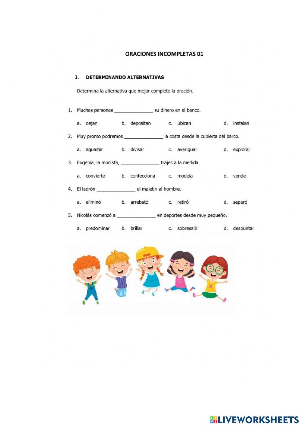 Examen de Español cuarto parcial