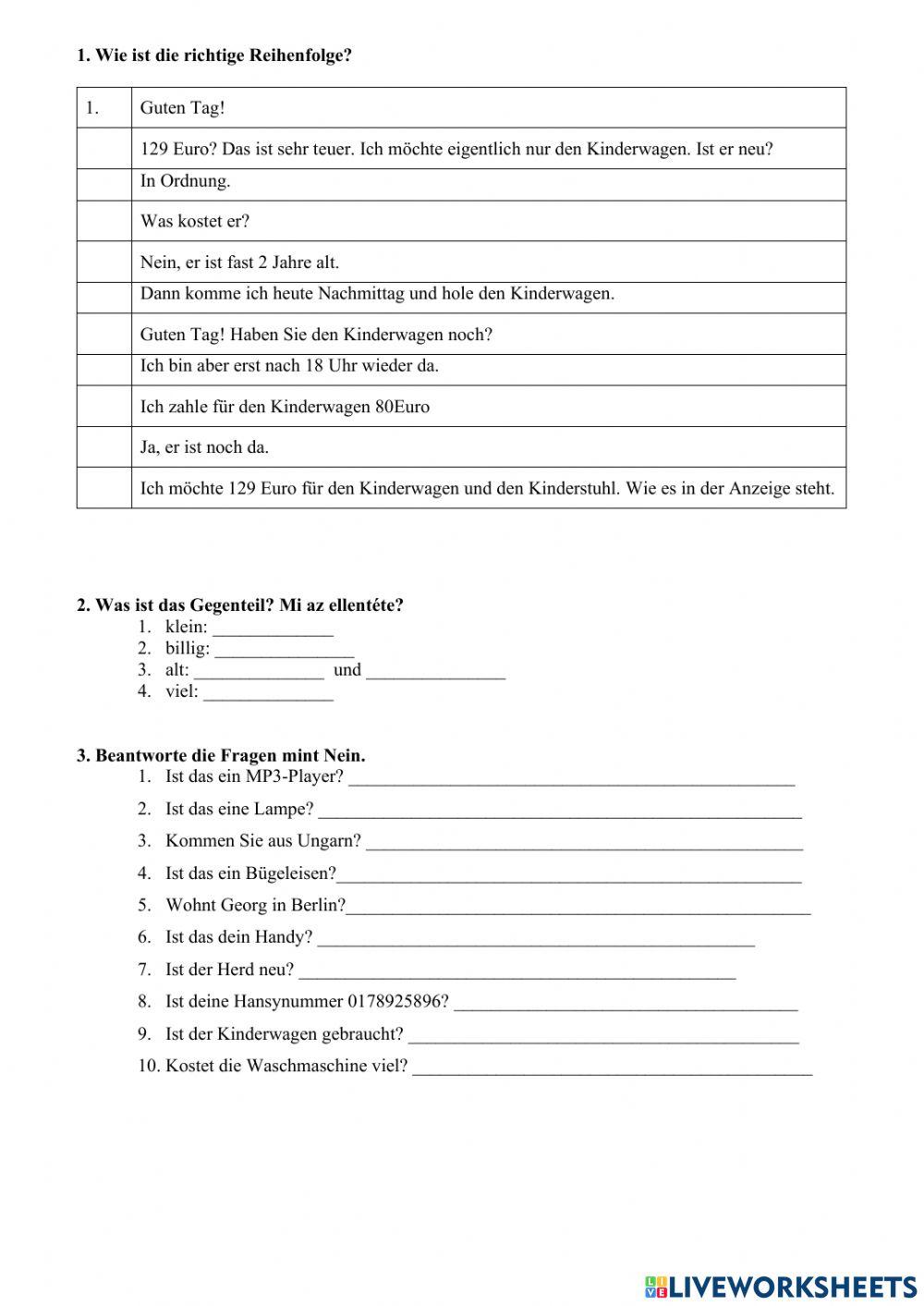 Aufgaben zu Berliner Platz 1 neu - Lektion 3