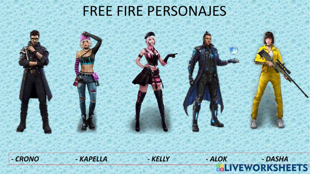 Free fire personajes