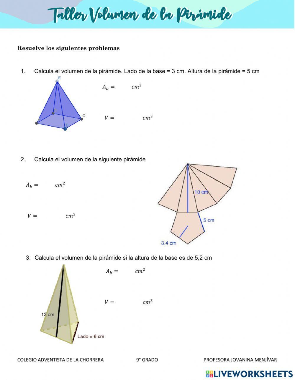 Volumen de la Pirámide