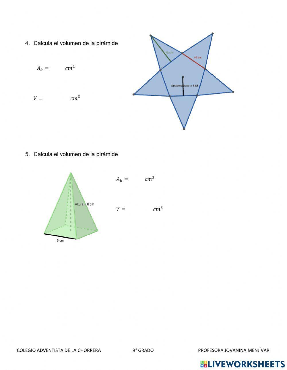 Volumen de la Pirámide
