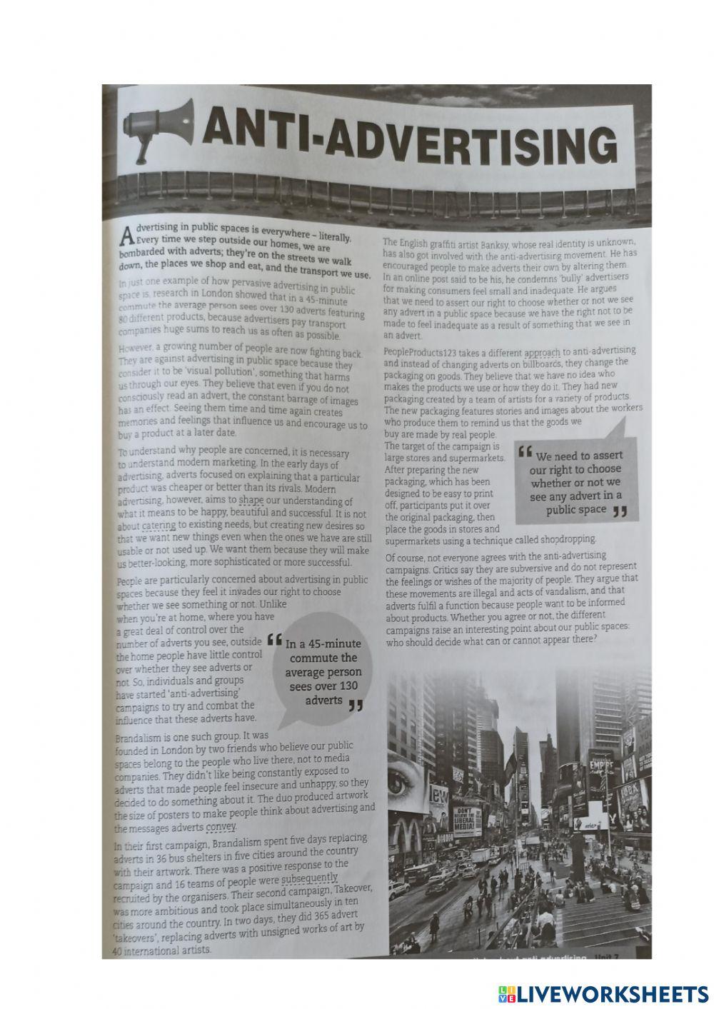 unit 7 reading task b2+