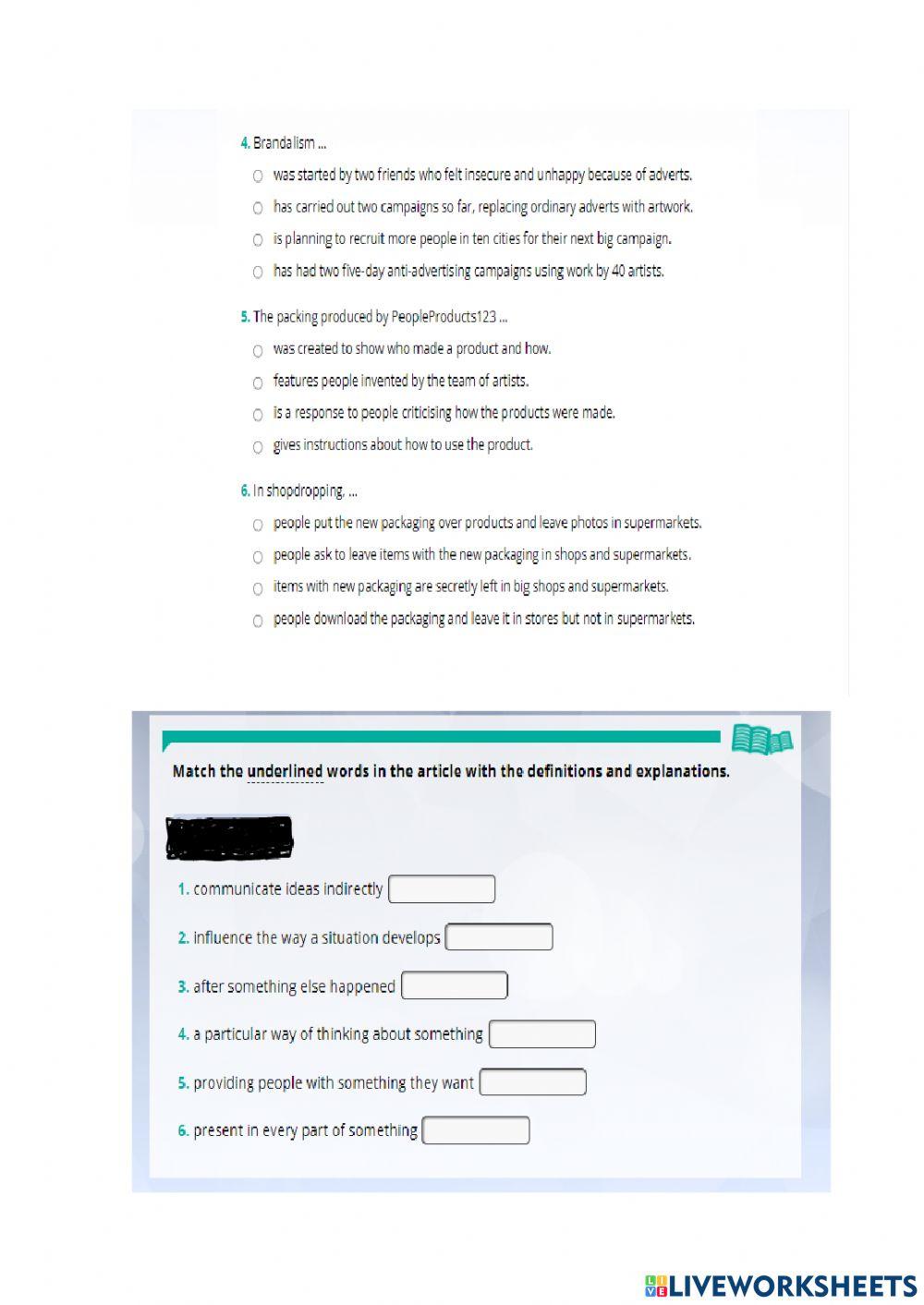 unit 7 reading task b2+