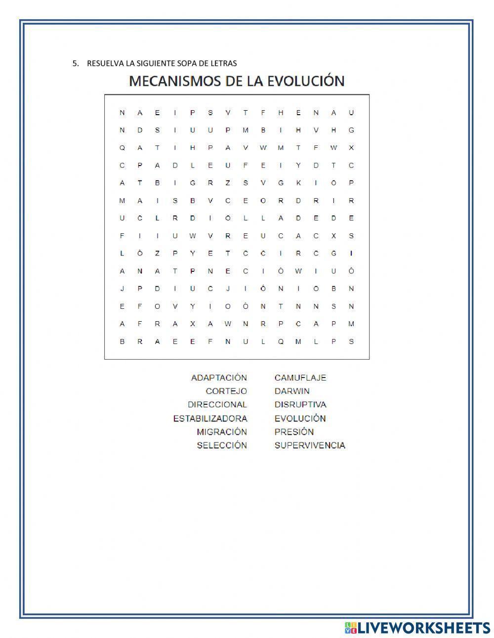 Mecanismos de la evolución