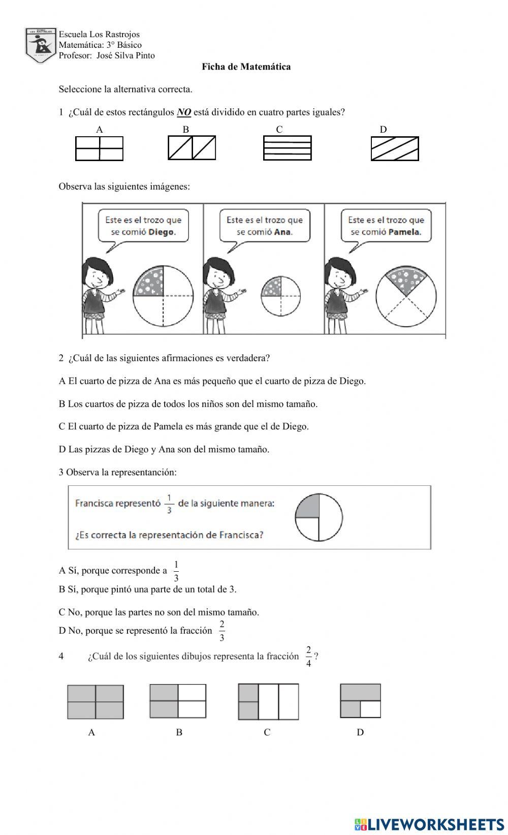 Ficha Fracciones y masa