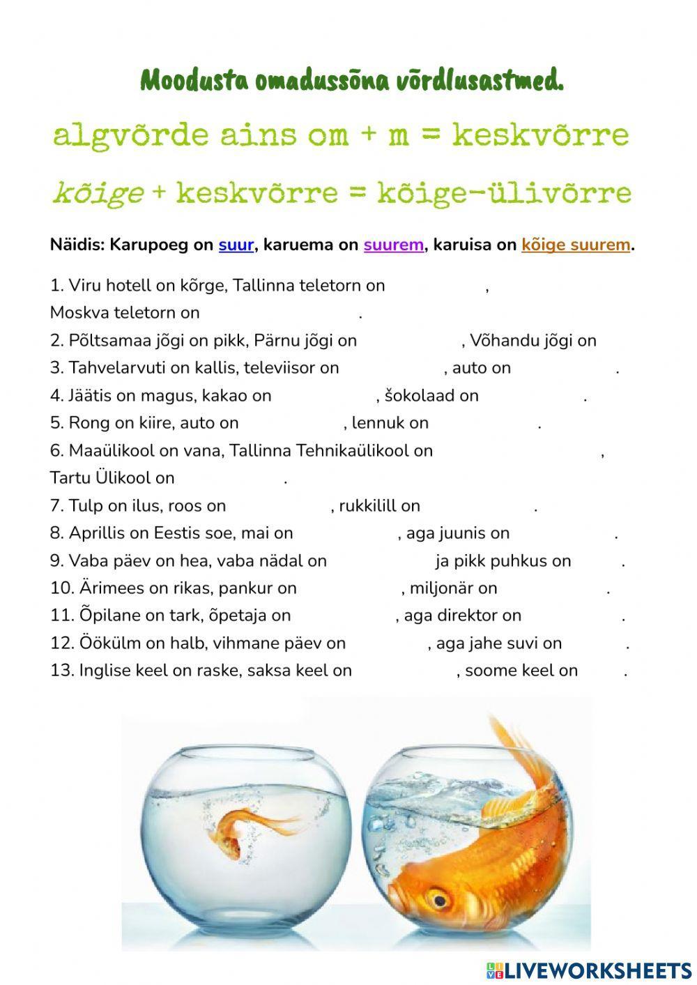 Omadussõna võrdlusastmed