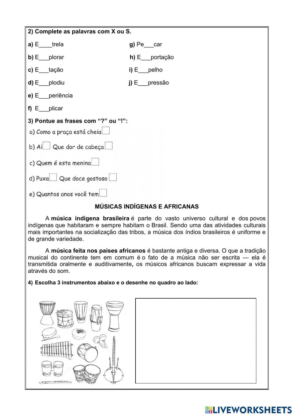 Atividade interdisciplinar