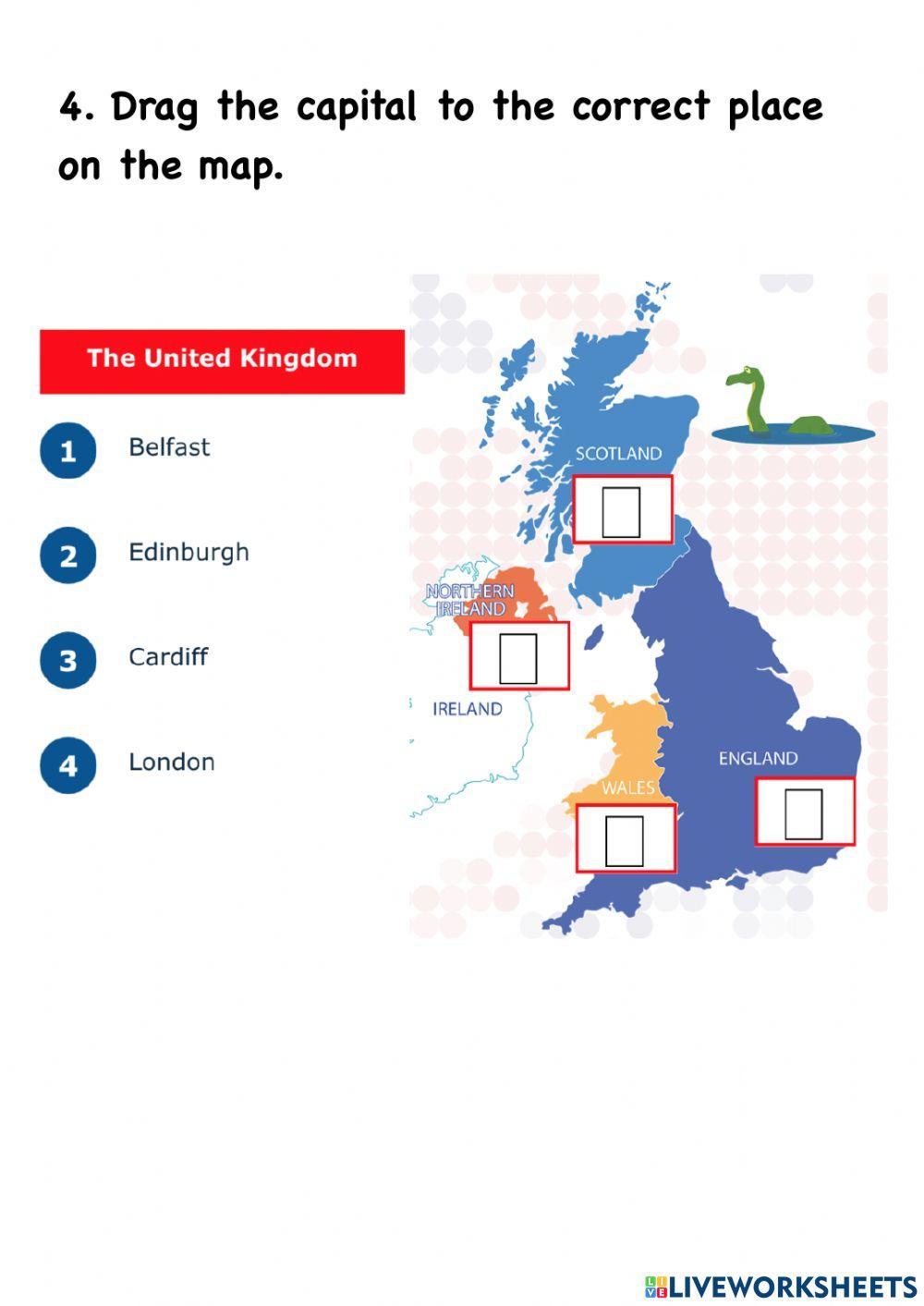 United Kingdom: flags and capitals