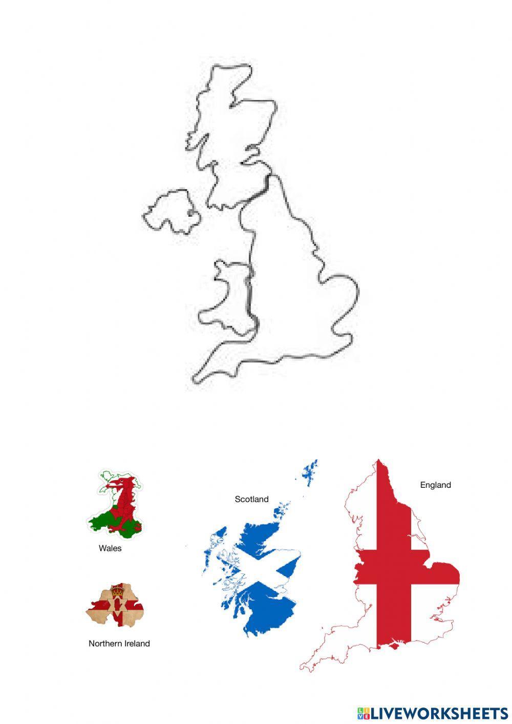 United Kingdom: flags and capitals