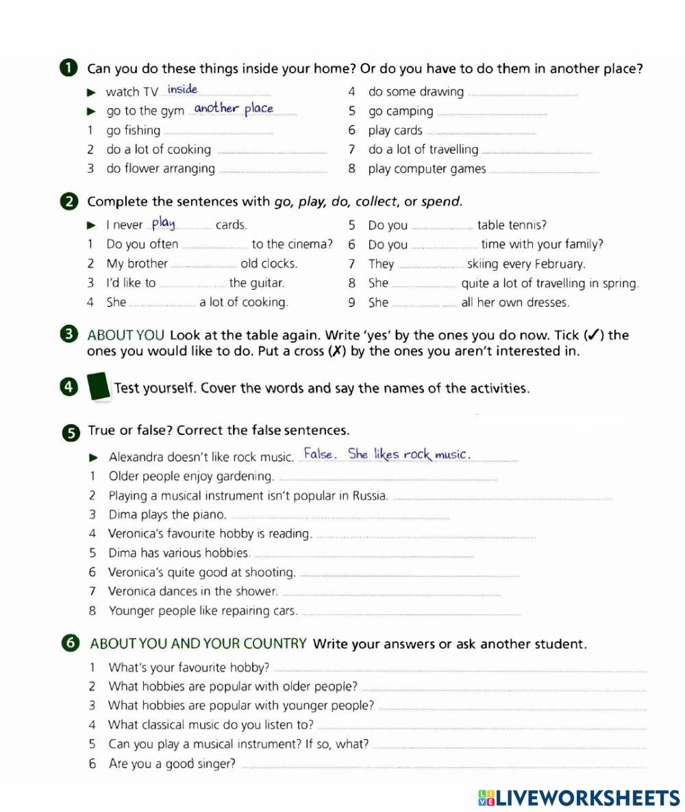 Talk about free time