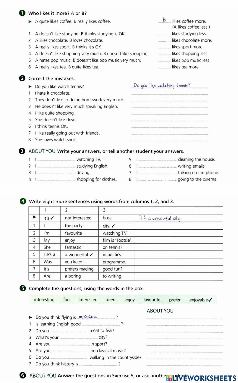 Talk about free time