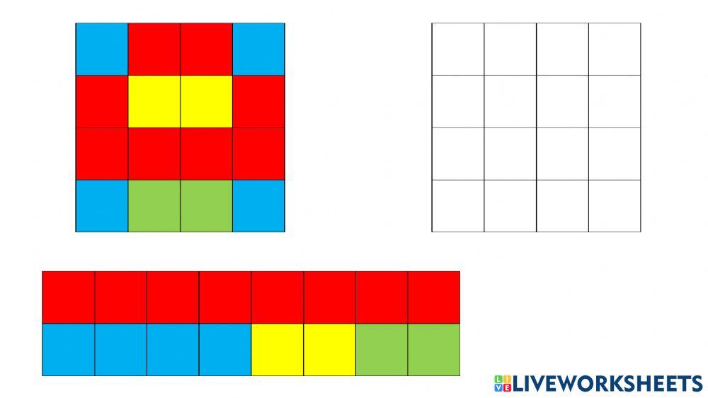 Arrastra el color. Pensamiento lógico-matemático.