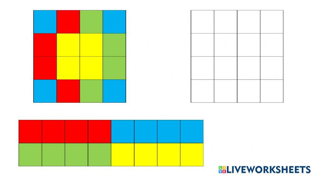 Arrastra el color. Pensamiento lógico-matemático.