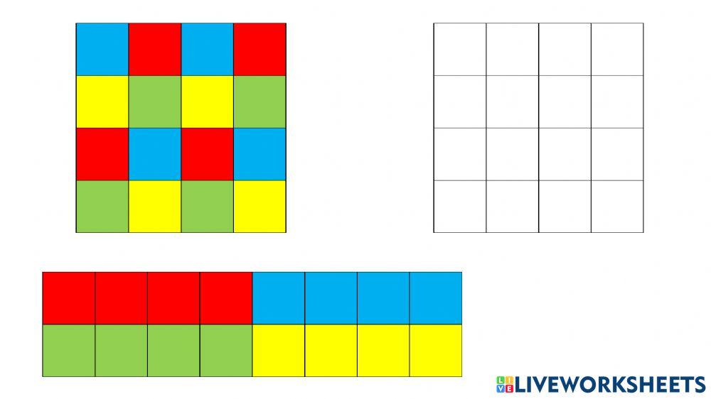 Arrastra el color. Pensamiento lógico-matemático.