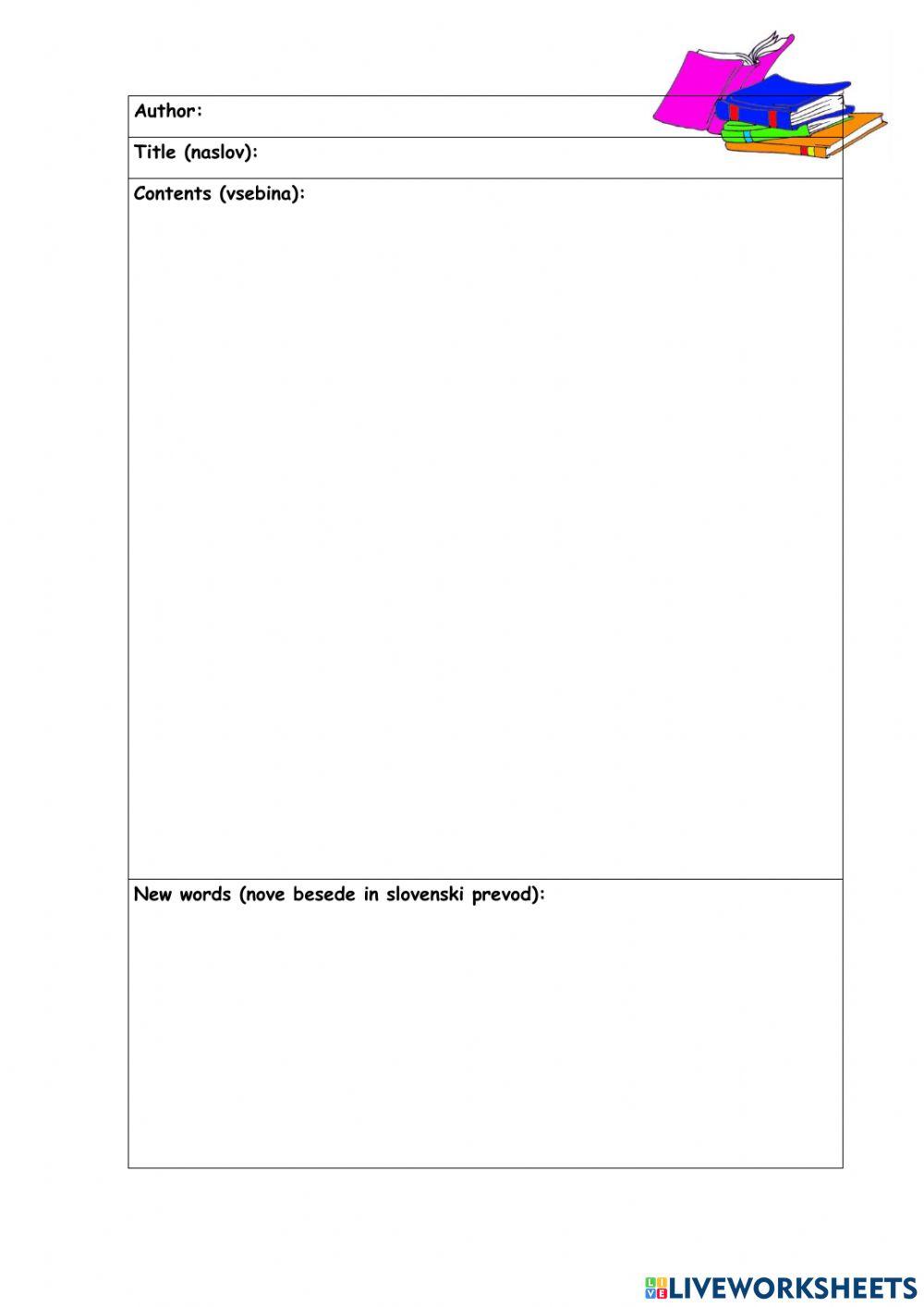 Reading journal page 13