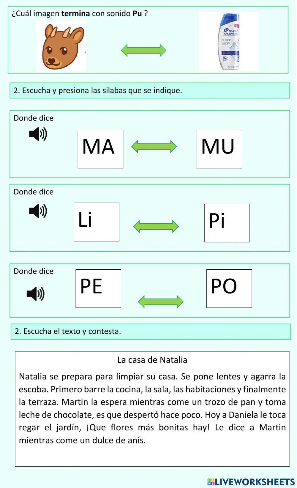 Sonido inicial y final